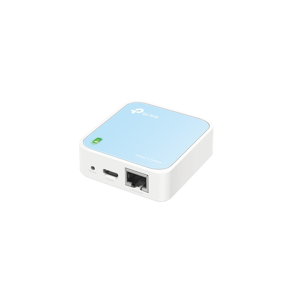 Produktbild för TP-Link TL-WR802N trådlös router Snabb Ethernet Singel-band (2,4 GHz) Blå, Vit