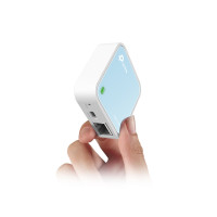 Produktbild för TP-Link TL-WR802N trådlös router Snabb Ethernet Singel-band (2,4 GHz) Blå, Vit