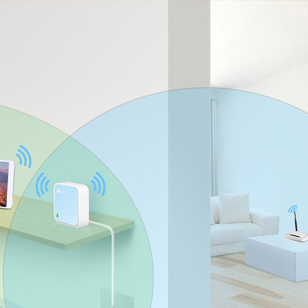 Produktbild för TP-Link TL-WR802N trådlös router Snabb Ethernet Singel-band (2,4 GHz) Blå, Vit