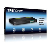 Miniatyr av produktbild för Trendnet TPE-TG160G nätverksswitchar Ohanterad L2 Gigabit Ethernet (10/100/1000) Strömförsörjning via Ethernet (PoE) stöd 1U Svart