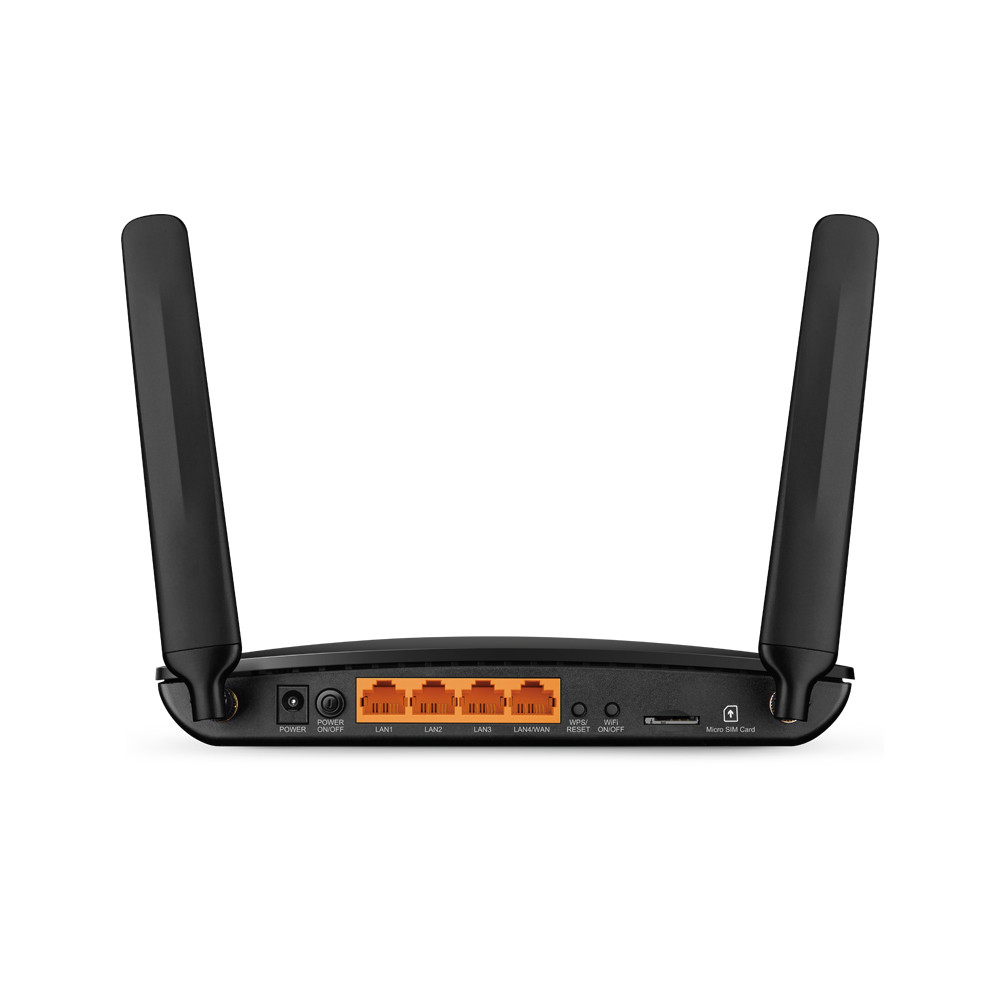 Produktbild för TP-Link TL-MR6400 trådlös router Snabb Ethernet Singel-band (2,4 GHz) 4G Svart