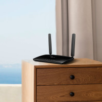 Produktbild för TP-Link TL-MR6400 trådlös router Snabb Ethernet Singel-band (2,4 GHz) 4G Svart