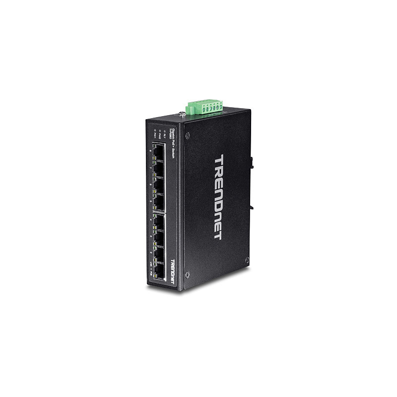 Produktbild för Trendnet TI-PG80 nätverksswitchar Ohanterad L2 Gigabit Ethernet (10/100/1000) Strömförsörjning via Ethernet (PoE) stöd Svart