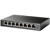 Produktbild för TP-Link TL-SG108PE nätverksswitchar hanterad L2 Gigabit Ethernet (10/100/1000) Strömförsörjning via Ethernet (PoE) stöd Svart