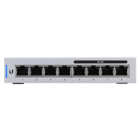 Miniatyr av produktbild för Ubiquiti UniFi Switch 8 hanterad Gigabit Ethernet (10/100/1000) Strömförsörjning via Ethernet (PoE) stöd Grå