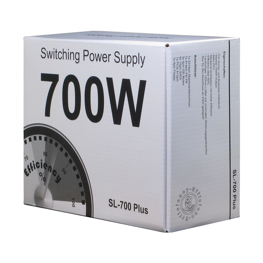 Produktbild för Inter-Tech SL-700 Plus strömförsörjningsenheter 700 W 20+4 pin ATX ATX Silver