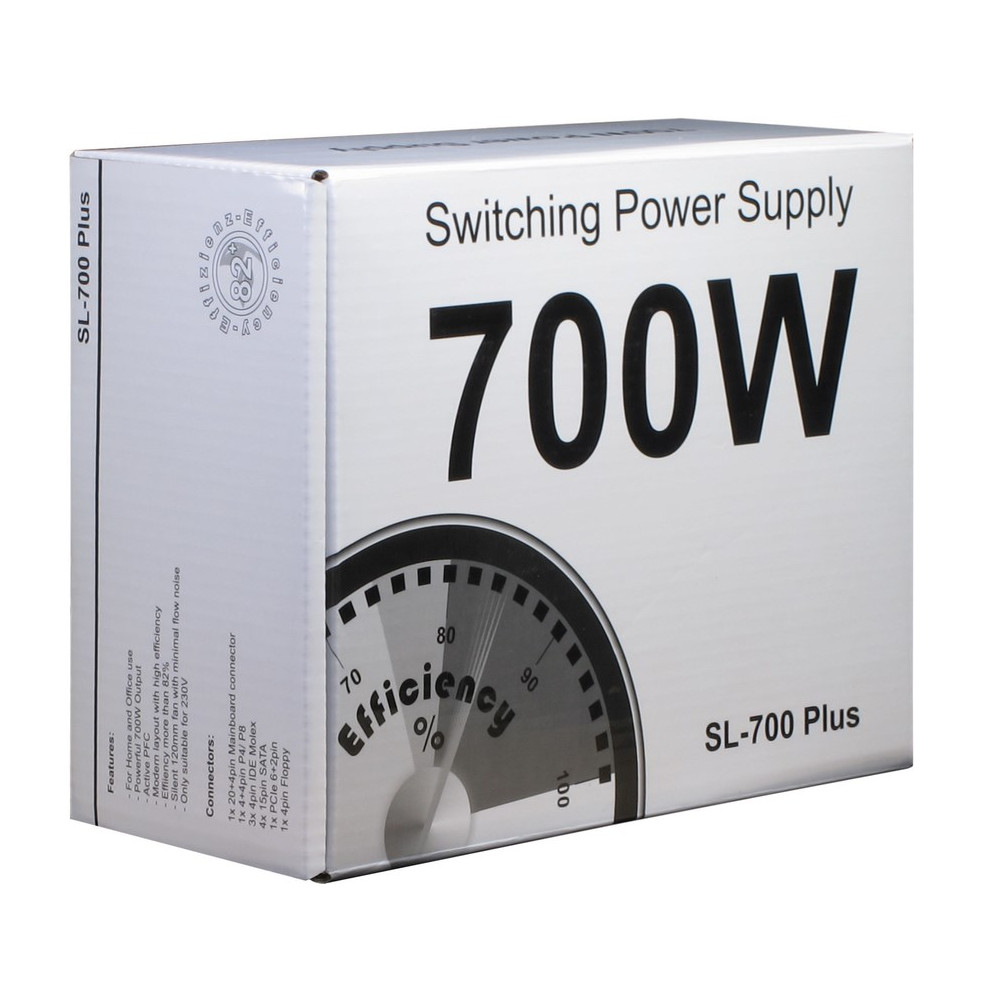 Produktbild för Inter-Tech SL-700 Plus strömförsörjningsenheter 700 W 20+4 pin ATX ATX Silver