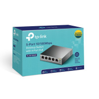 Produktbild för TP-Link TL-SF1005P nätverksswitchar Ohanterad Fast Ethernet (10/100) Strömförsörjning via Ethernet (PoE) stöd Svart