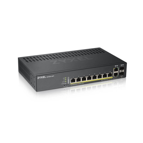 ZyXEL Communications Zyxel GS1920-8HPV2 hanterad Gigabit Ethernet (10/100/1000) Strömförsörjning via Ethernet (PoE) stöd Svart