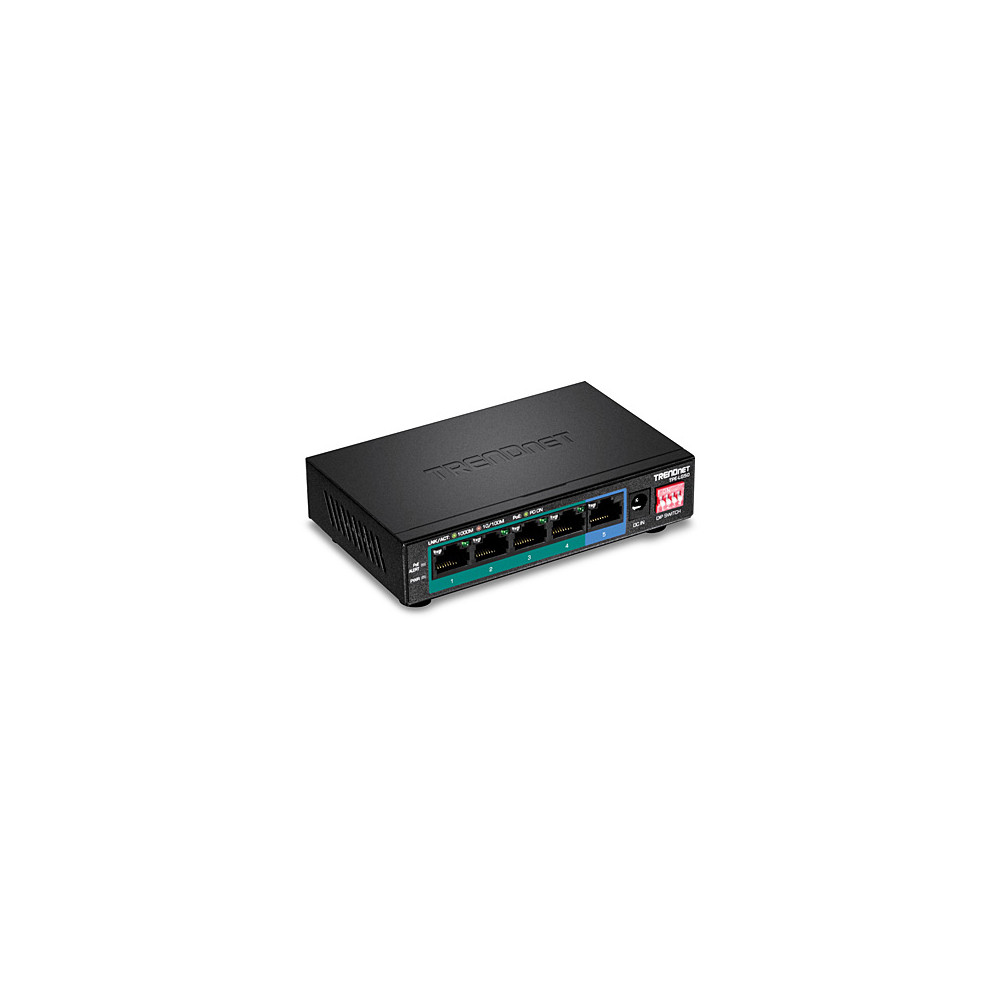 Produktbild för Trendnet TPE-LG50 nätverksswitchar Ohanterad Gigabit Ethernet (10/100/1000) Strömförsörjning via Ethernet (PoE) stöd Svart