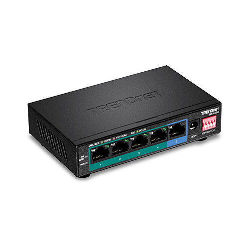 TRENDnet Trendnet TPE-LG50 nätverksswitchar Ohanterad Gigabit Ethernet (10/100/1000) Strömförsörjning via Ethernet (PoE) stöd Svart