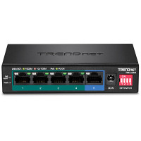 Produktbild för Trendnet TPE-LG50 nätverksswitchar Ohanterad Gigabit Ethernet (10/100/1000) Strömförsörjning via Ethernet (PoE) stöd Svart