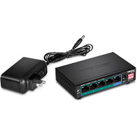 Produktbild för Trendnet TPE-LG50 nätverksswitchar Ohanterad Gigabit Ethernet (10/100/1000) Strömförsörjning via Ethernet (PoE) stöd Svart