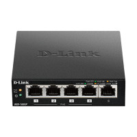 Produktbild för D-Link DGS-1005P Ohanterad L2 Gigabit Ethernet (10/100/1000) Strömförsörjning via Ethernet (PoE) stöd Svart