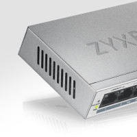 Miniatyr av produktbild för Zyxel GS1005HP Ohanterad Gigabit Ethernet (10/100/1000) Strömförsörjning via Ethernet (PoE) stöd Silver