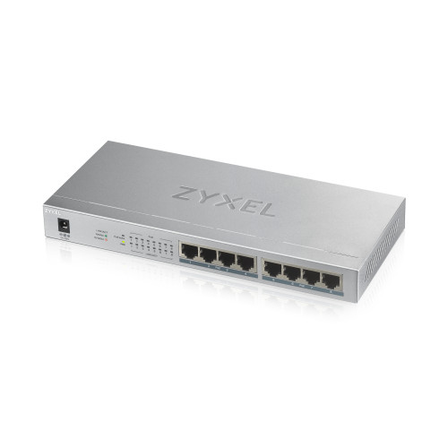 ZyXEL Communications Zyxel GS1008HP Ohanterad Gigabit Ethernet (10/100/1000) Strömförsörjning via Ethernet (PoE) stöd Grå