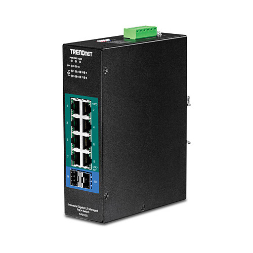 TRENDnet Trendnet TI-PG102I nätverksswitchar hanterad L2 Gigabit Ethernet (10/100/1000) Strömförsörjning via Ethernet (PoE) stöd Svart