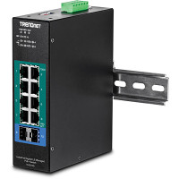 Produktbild för Trendnet TI-PG102I nätverksswitchar hanterad L2 Gigabit Ethernet (10/100/1000) Strömförsörjning via Ethernet (PoE) stöd Svart