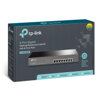 Miniatyr av produktbild för TP-Link TL-SG1008MP nätverksswitchar Ohanterad Gigabit Ethernet (10/100/1000) Strömförsörjning via Ethernet (PoE) stöd Svart