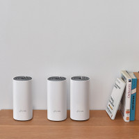 Produktbild för TP-Link Deco E4 (3-pack) Dual-band (2,4 GHz / 5 GHz) Wi-Fi 5 (802.11ac) Vit, Grå 2 Intern
