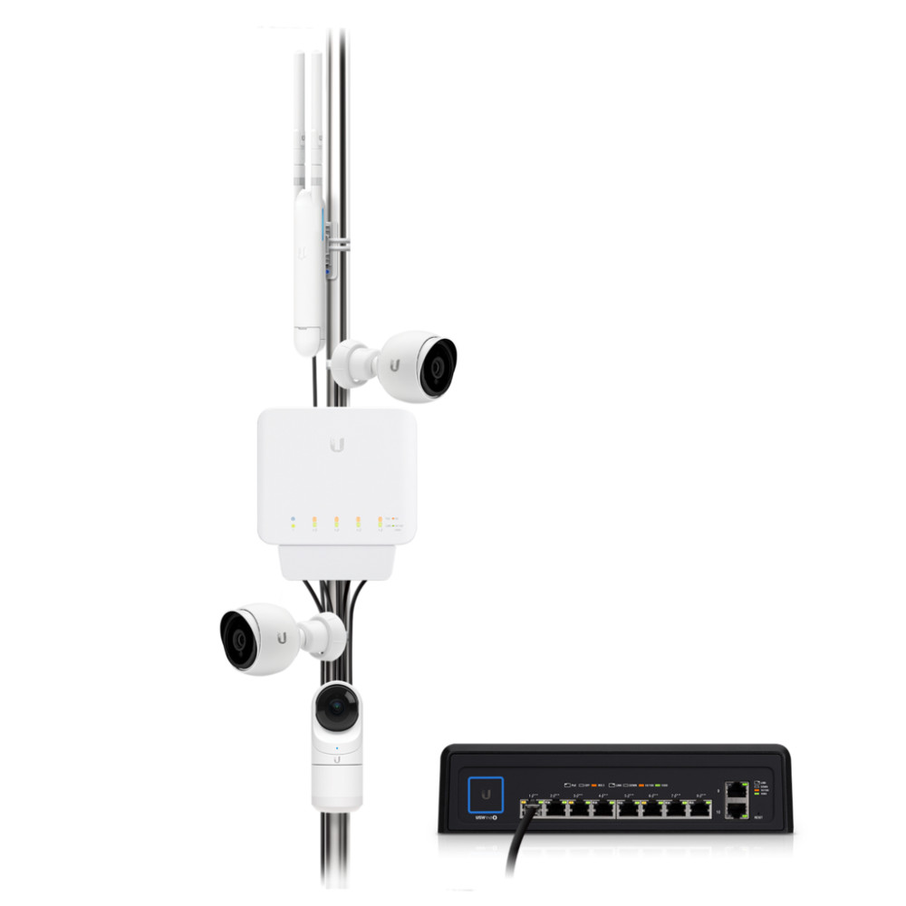 Produktbild för Ubiquiti UniFi USW‑FLEX hanterad L2 Gigabit Ethernet (10/100/1000) Strömförsörjning via Ethernet (PoE) stöd Vit