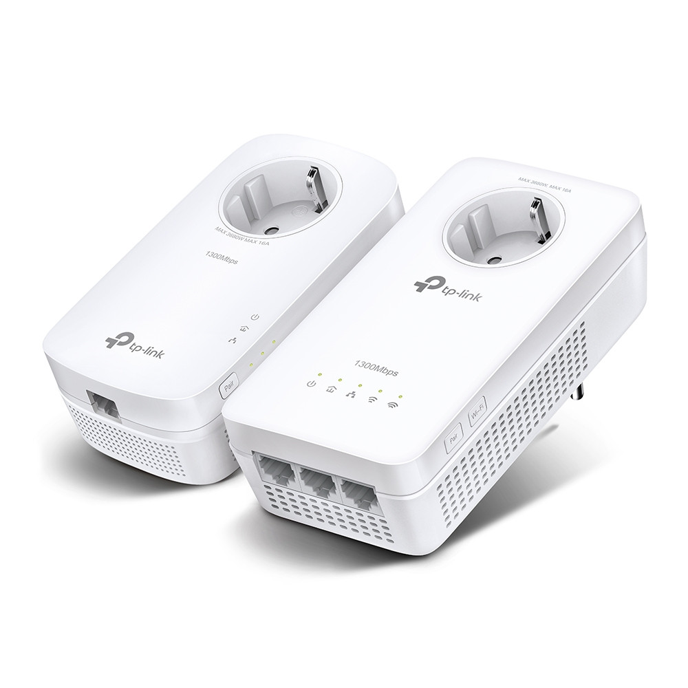 Produktbild för TP-Link TL-WPA8631P KIT PowerLine-nätverksadapter 300 Mbit/s Nätverksansluten (Ethernet) Wi-Fi Vit 2 styck