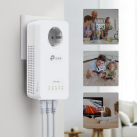 Produktbild för TP-Link TL-WPA8631P KIT PowerLine-nätverksadapter 300 Mbit/s Nätverksansluten (Ethernet) Wi-Fi Vit 2 styck
