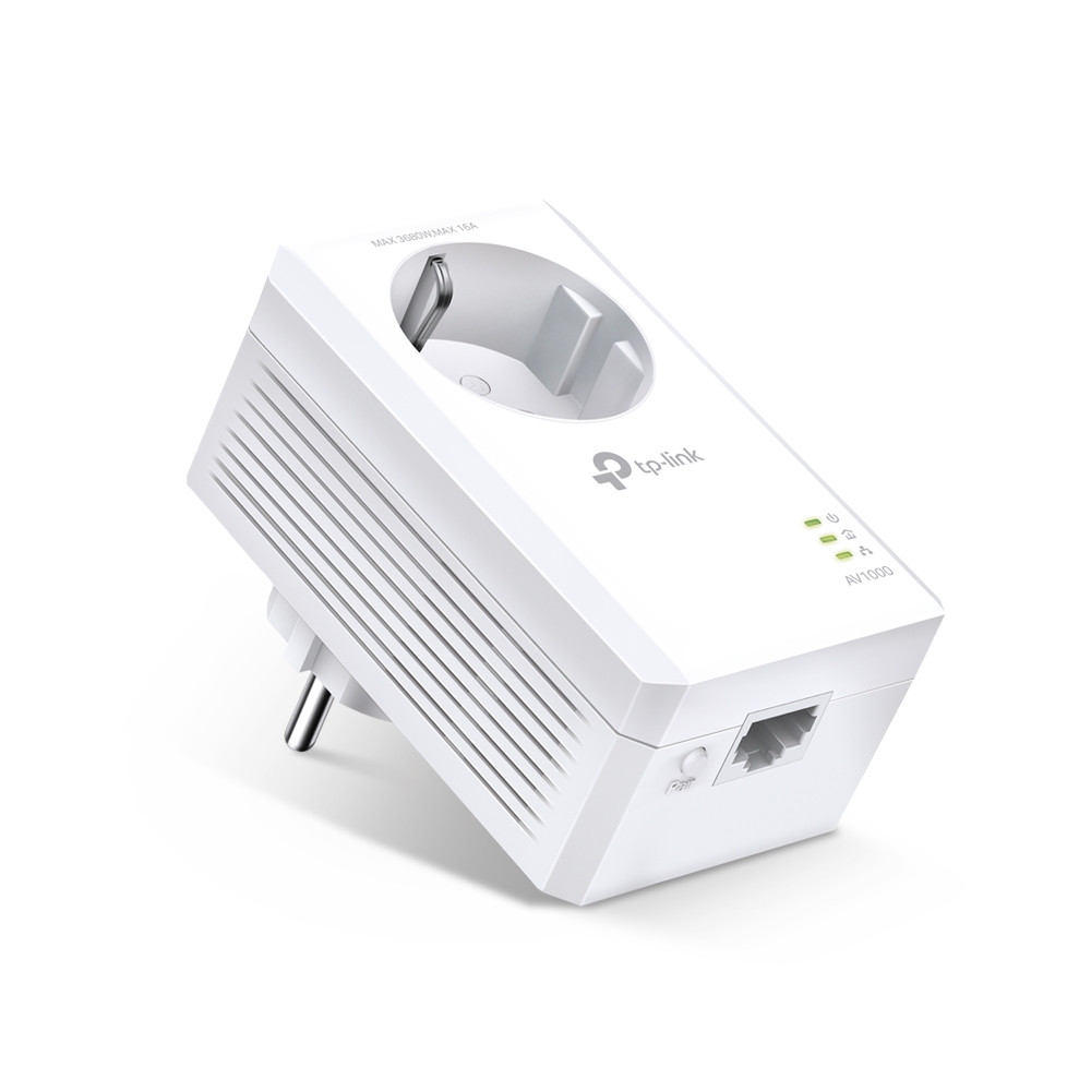 Produktbild för TP-Link TL-PA7017P PowerLine-nätverksadapter 1000 Mbit/s Nätverksansluten (Ethernet) Vit 1 styck