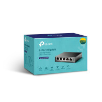 Produktbild för TP-Link TL-SG1005LP nätverksswitchar Ohanterad Gigabit Ethernet (10/100/1000) Strömförsörjning via Ethernet (PoE) stöd Svart