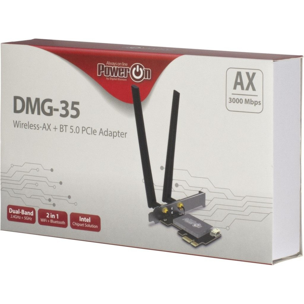 Produktbild för Inter-Tech DMG-35 Intern WLAN / Bluetooth 3000 Mbit/s
