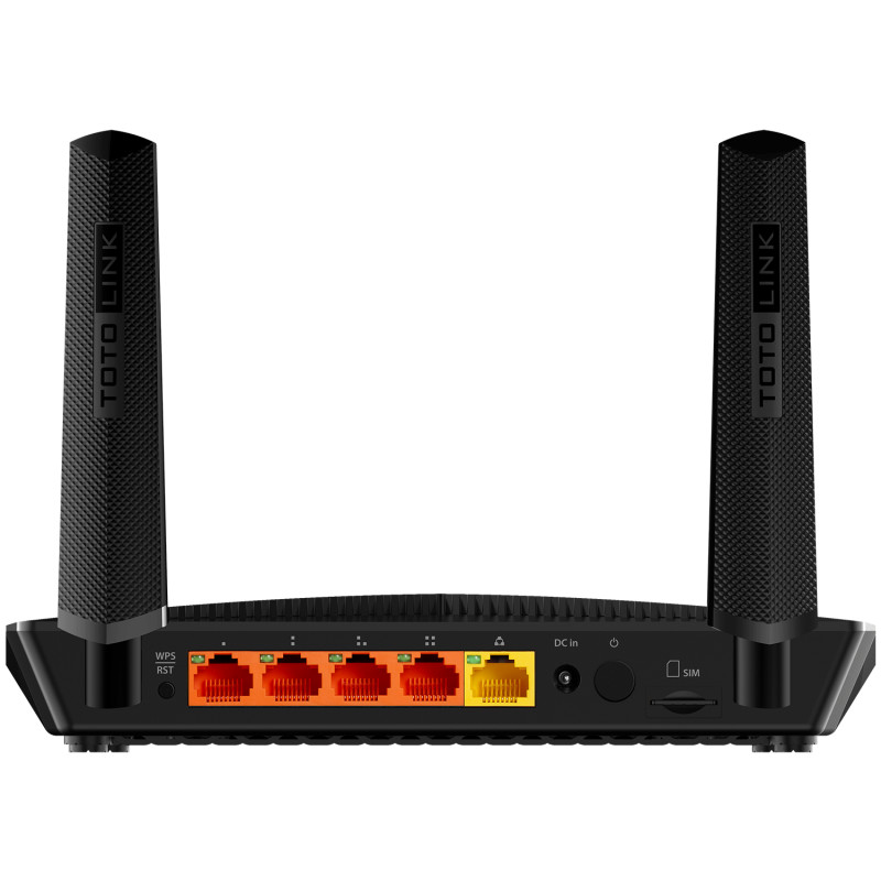 Produktbild för TOTOLINK LR1200 Router WiFi AC1200 Dual Band trådlös router Snabb Ethernet Dual-band (2,4 GHz / 5 GHz) 4G Svart
