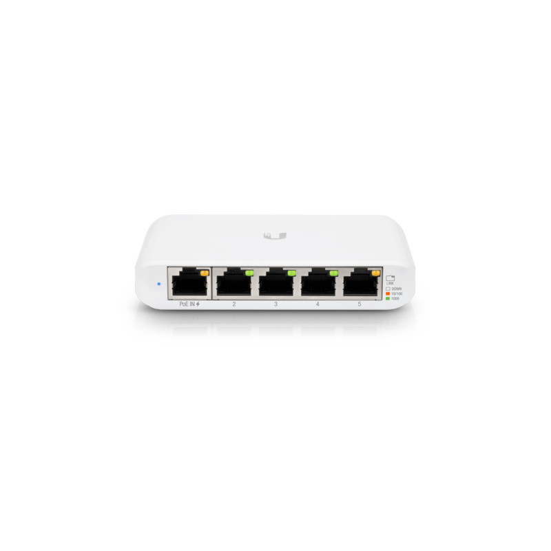 Produktbild för Ubiquiti UniFi Switch Flex Mini (5-pack) hanterad Gigabit Ethernet (10/100/1000) Strömförsörjning via Ethernet (PoE) stöd Vit