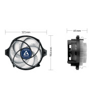 Produktbild för ARCTIC Alpine 23 - Compact AMD CPU-Cooler Processor Luftkylare 9 cm Gjuten aluminium, Svart 1 styck