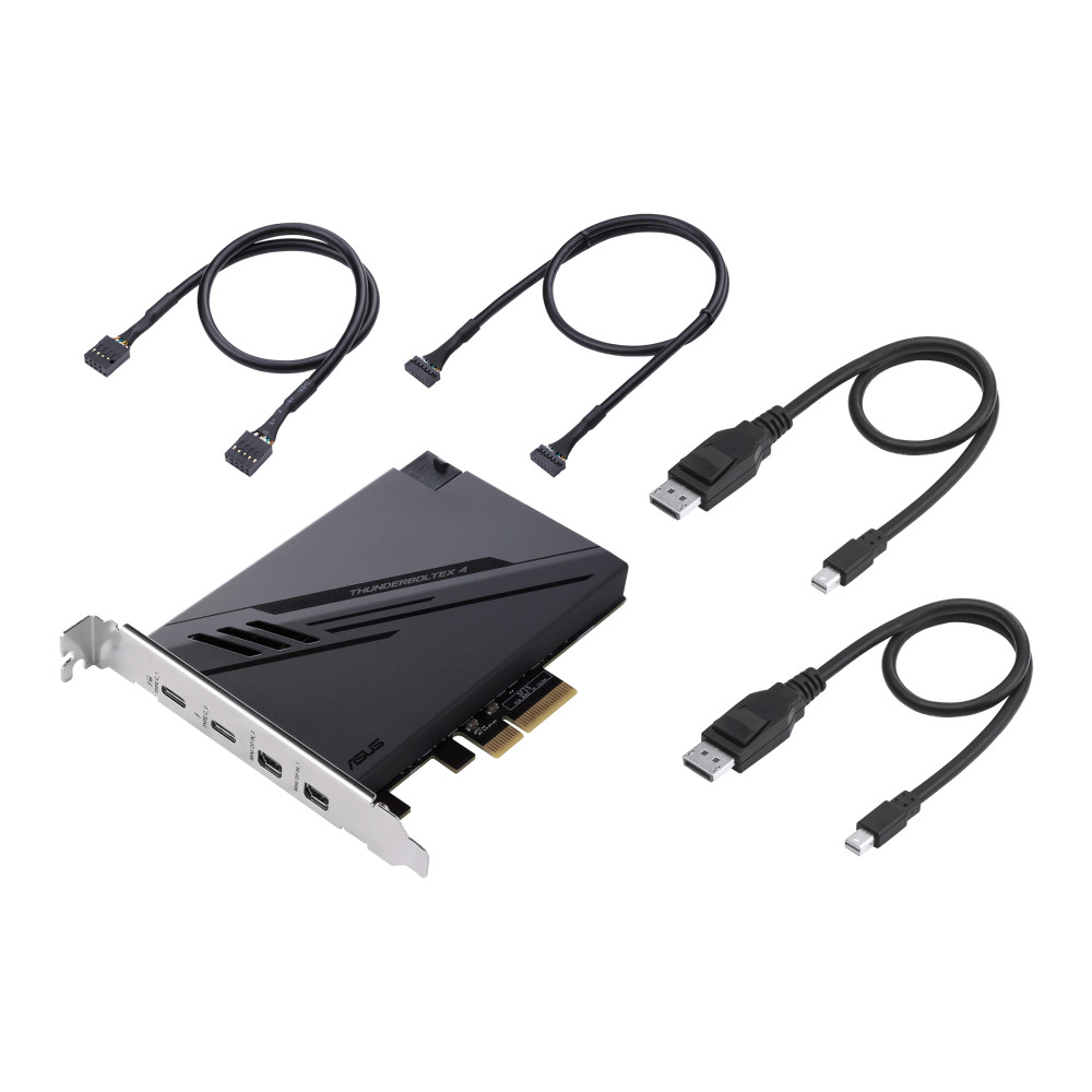 Produktbild för ASUS ThunderboltEX 4 nätverkskort/adapters Intern Mini DisplayPort, PCIe, Thunderbolt, USB 2.0, USB 3.2 Gen 2 (3.1 Gen 2)