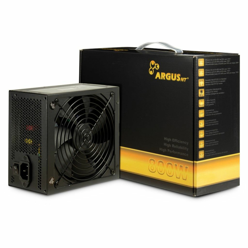 Produktbild för Inter-Tech ArgusNT GPS-800 strömförsörjningsenheter 800 W 20+4 pin ATX ATX Svart