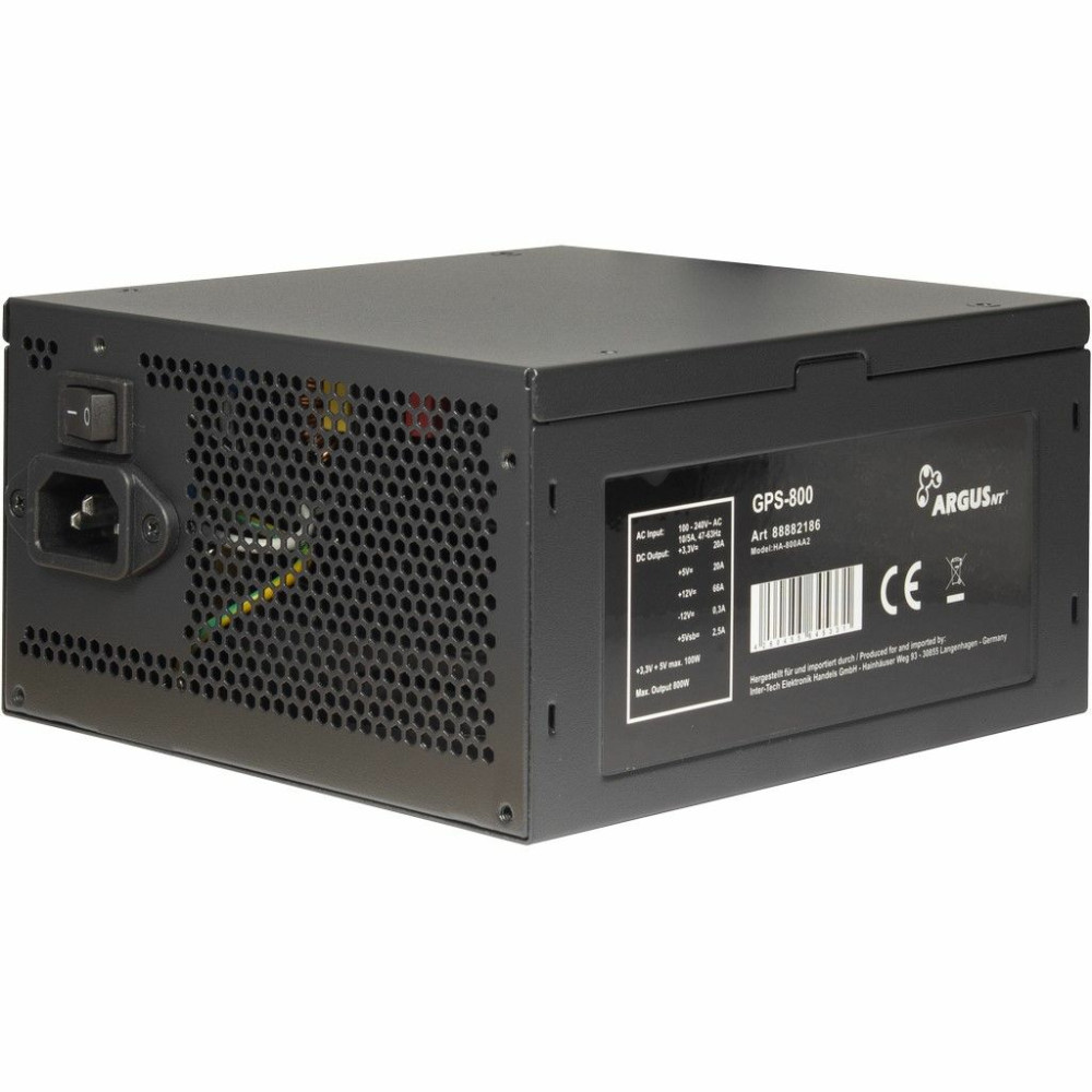 Produktbild för Inter-Tech ArgusNT GPS-800 strömförsörjningsenheter 800 W 20+4 pin ATX ATX Svart