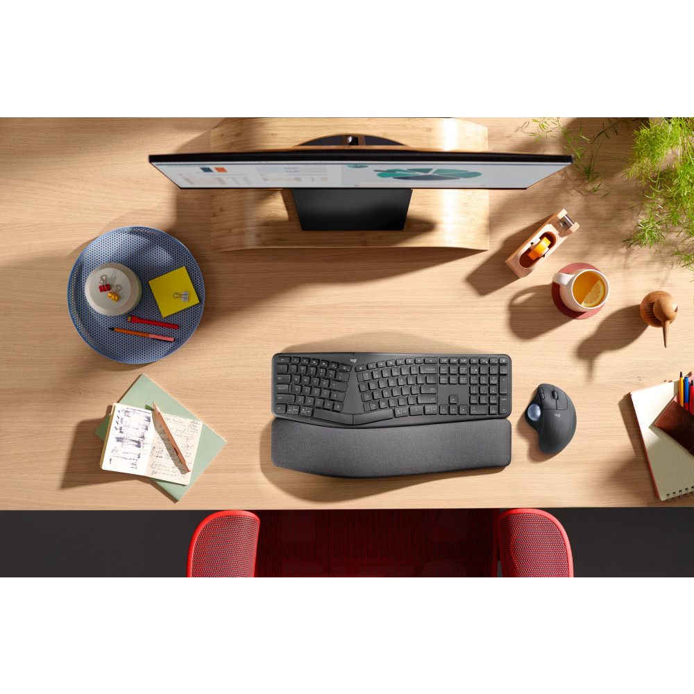 Produktbild för Logitech ERGO M575 for Business datormöss högerhand Trådlös RF + Bluetooth Styrkula 2000 DPI