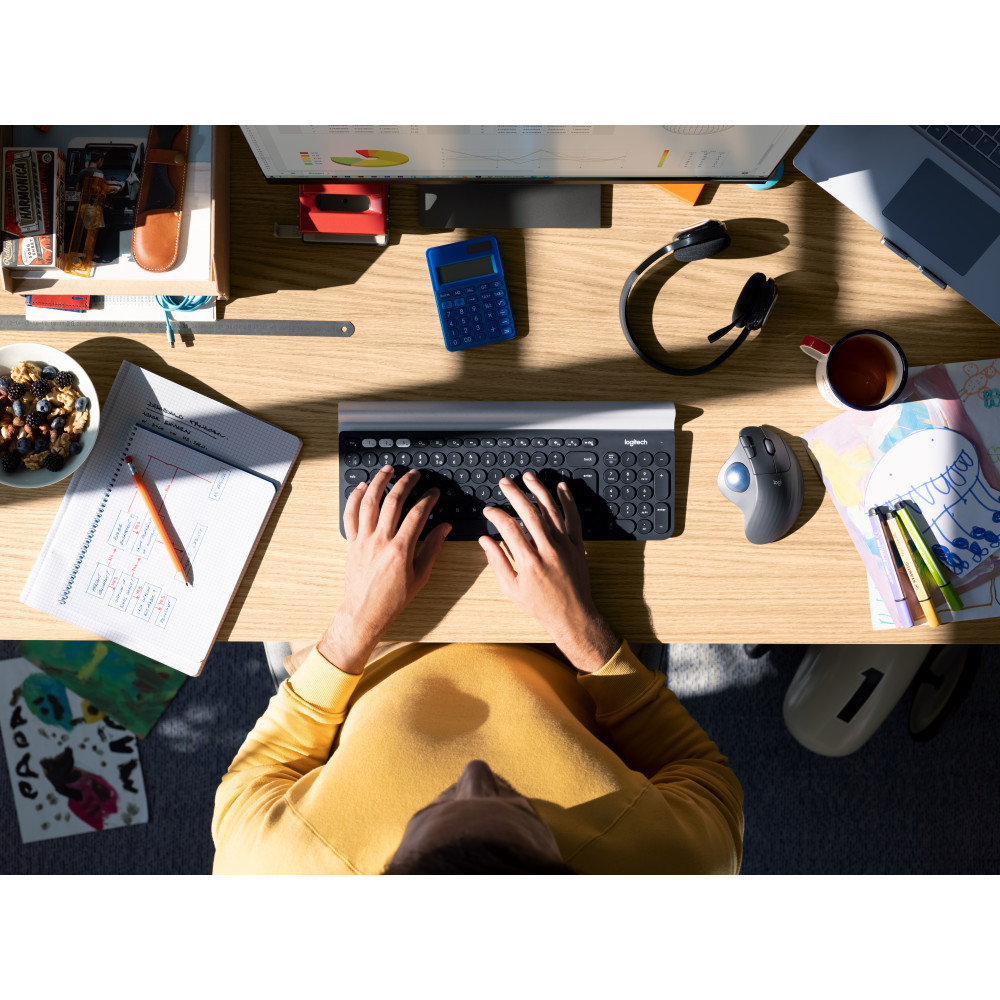 Produktbild för Logitech ERGO M575 for Business datormöss högerhand Trådlös RF + Bluetooth Styrkula 2000 DPI
