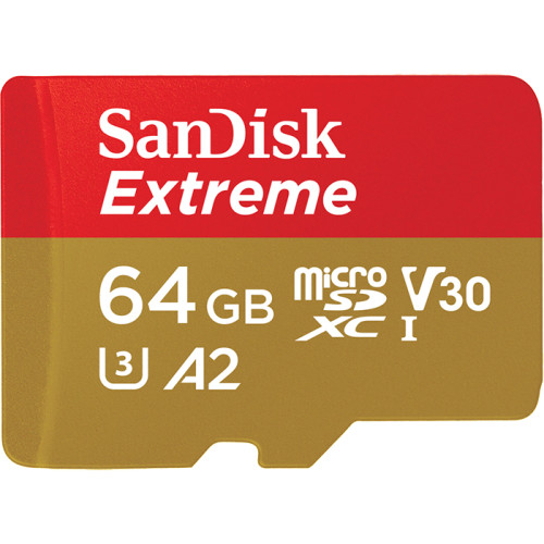 SANDISK SanDisk Extreme 64 GB MicroSDXC UHS-I Klass 10