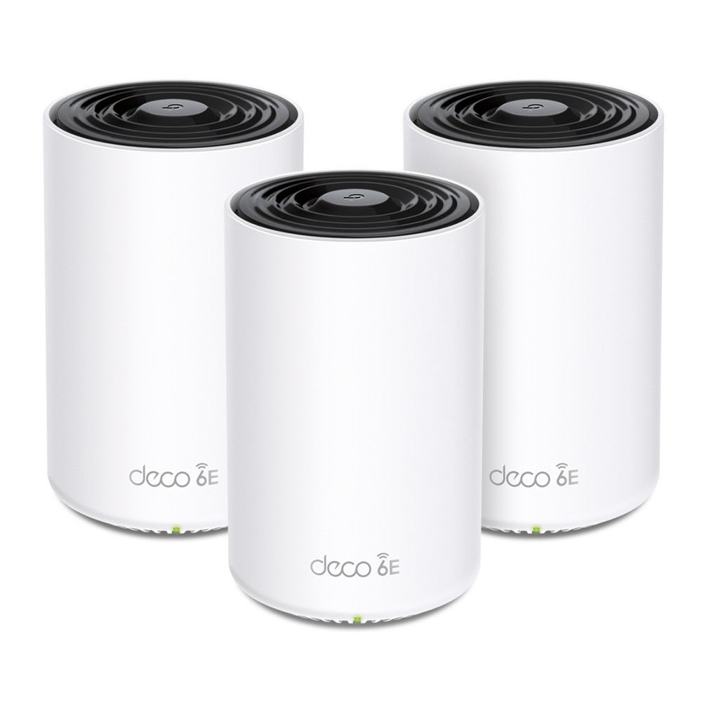 Produktbild för TP-Link Deco XE75 Pro (3-pack) Triband (2,4 GHz/5 GHz/6 GHz) Wi-Fi 6E (802.11ax) Vit Intern