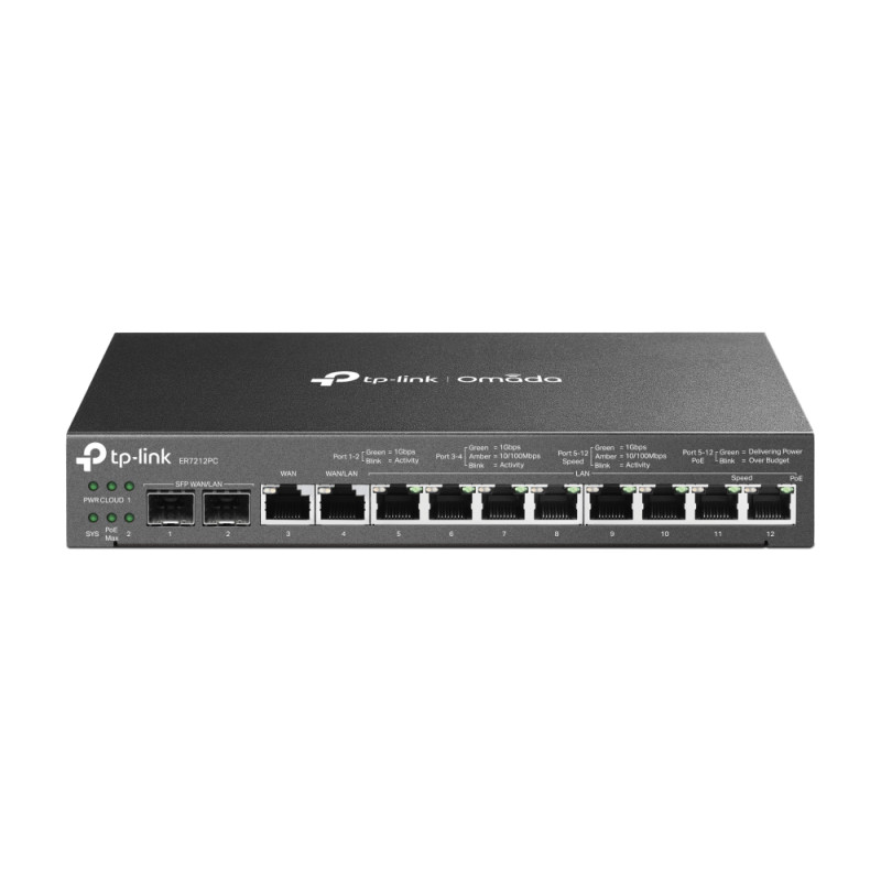 Produktbild för TP-Link ER7212PC kabelansluten router Gigabit Ethernet Svart