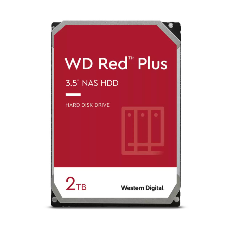 Produktbild för Western Digital Red Plus WD20EFPX interna hårddiskar 3.5" 2 TB SATA