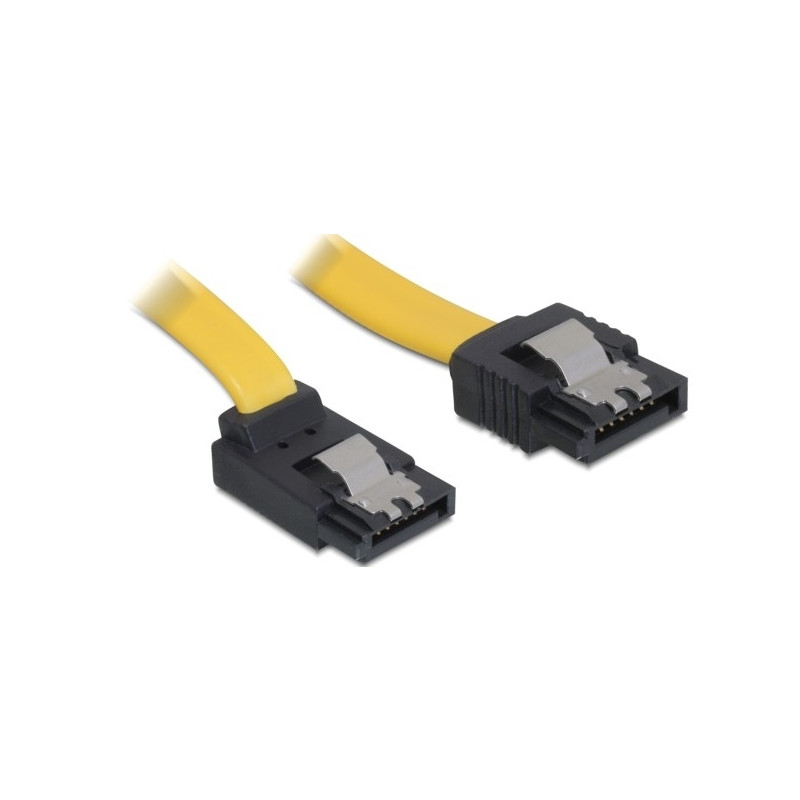 Produktbild för DeLOCK 0.2m SATA Cable SATA-kablar 0,2 m Gul