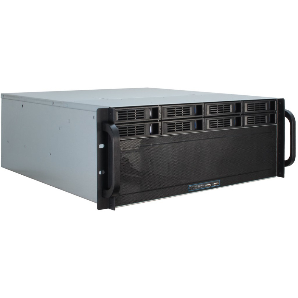 Produktbild för Inter-Tech 4U-4408 Ställning Svart, Silver