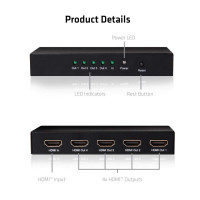 Produktbild för CLUB3D HDMI 2.0 UHD Splitter 4 Ports