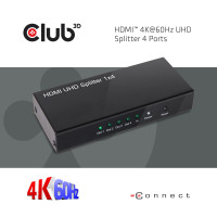 Produktbild för CLUB3D HDMI 2.0 UHD Splitter 4 Ports