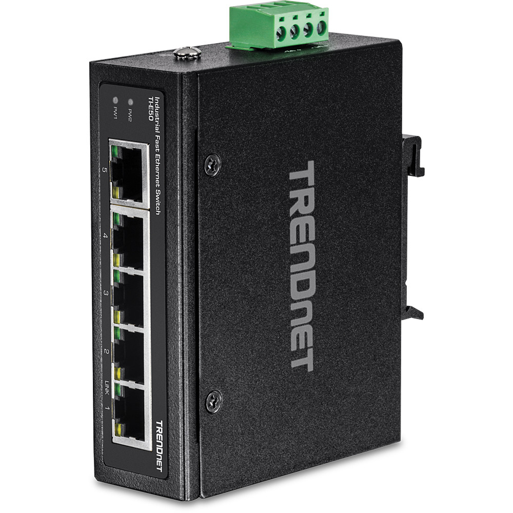 Produktbild för Trendnet TI-E50 nätverksswitchar Ohanterad Fast Ethernet (10/100) Svart