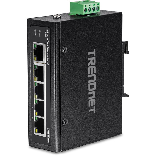 TRENDnet TI-E50 nätverksswitchar Ohanterad Fast Ethernet (10/100) Svart - Switchar & Hubbar