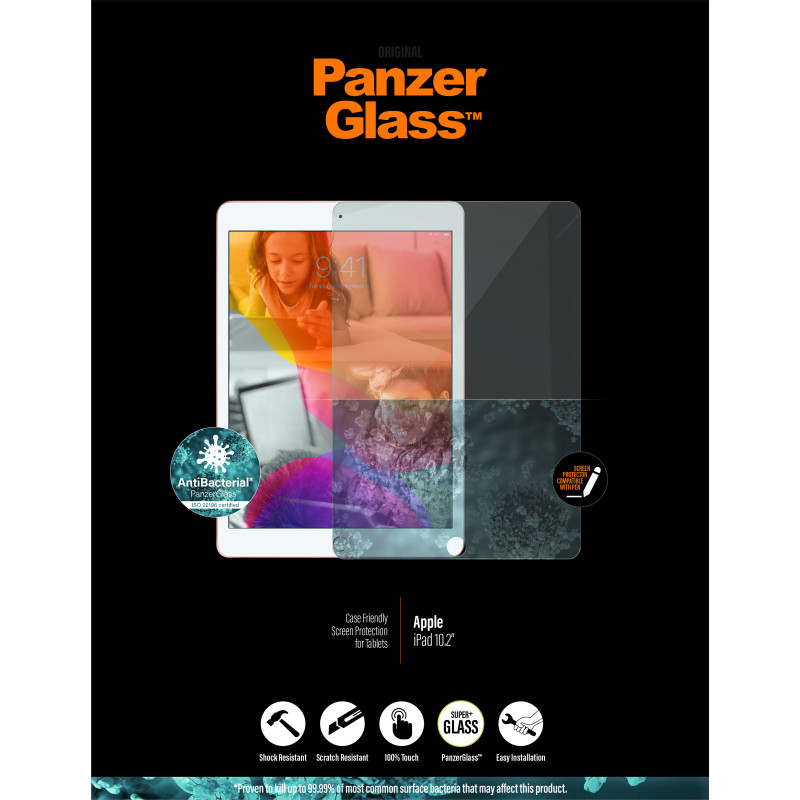 Produktbild för PanzerGlass 2673 skärmskydd för surfplatta Genomskinligt skärmskydd Apple 1 styck