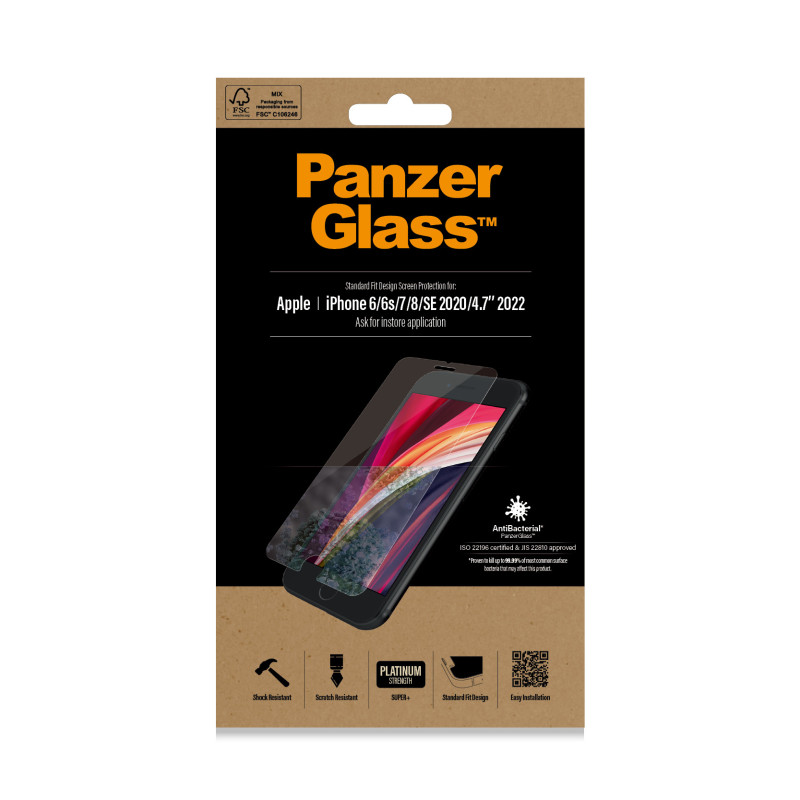 Produktbild för PanzerGlass 2684 skärm- och baksidesskydd till mobiltelefon Genomskinligt skärmskydd Apple 1 styck